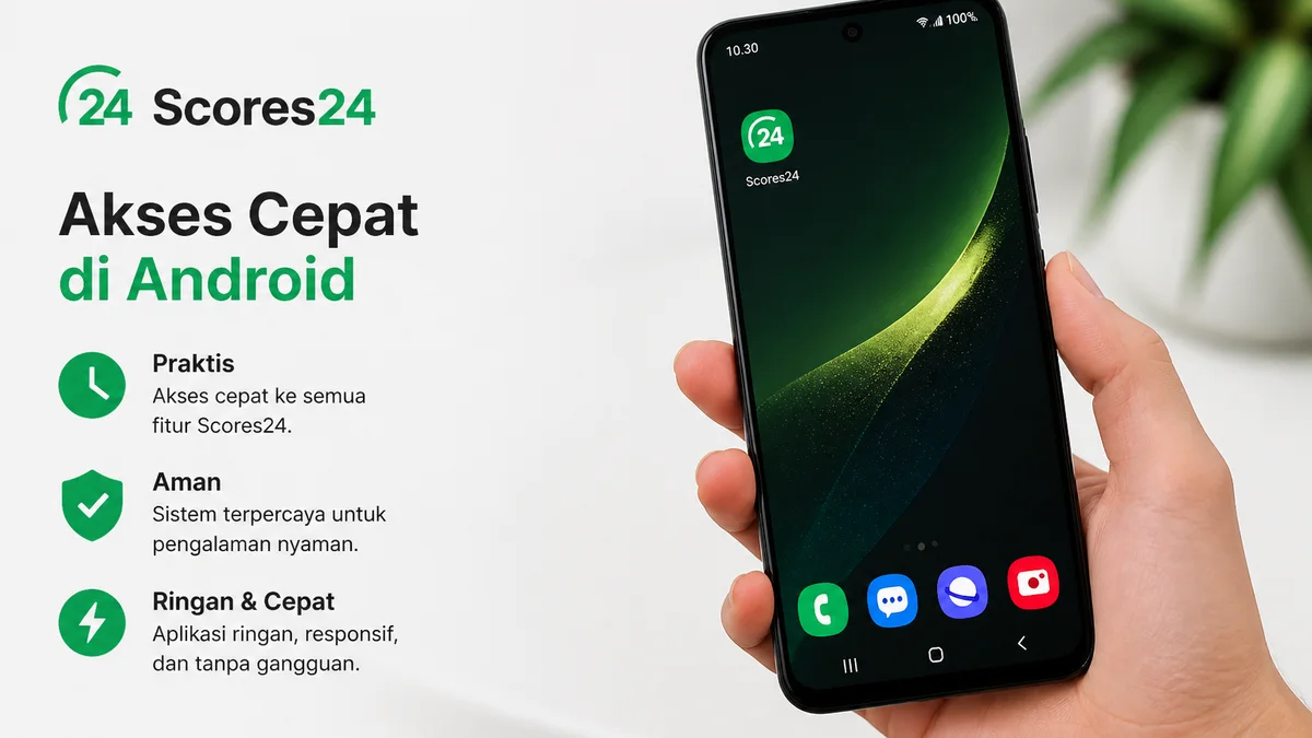 Akses cepat Scores24 di Android